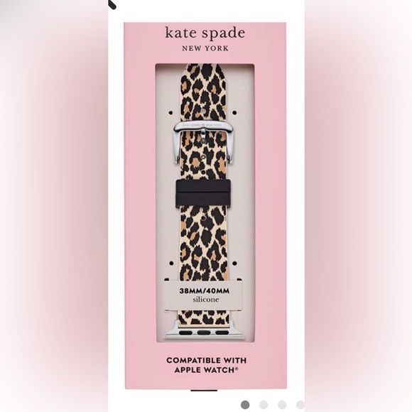 Kate Spade Leopard Pattern Silicone Watch Band - Picture 2 of 3